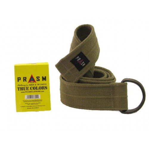 Prasm Unisex D-Ring Canvas Belt - Light Green - S