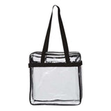 Oad Oad Clear Tote With Zippered Top - Black, One Size
