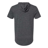 Next Level Mock Twist Short Sleeve Hoodie - Black, Xs