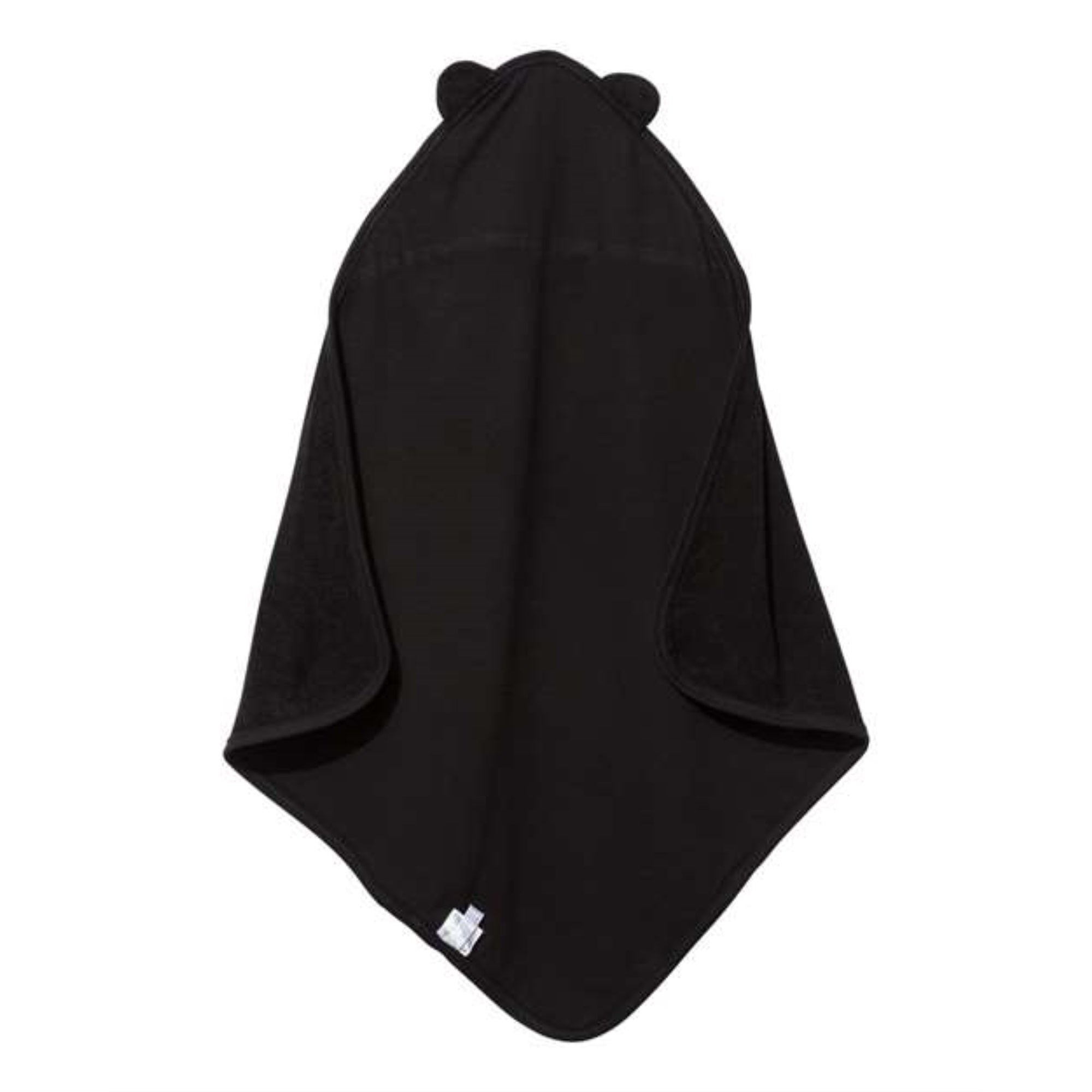 Rabbit Skins Terry Cloth Hooded Towel With Ears - Black, One Size