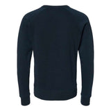 J. America Ripple Fleece Raglan Crewneck Sweatshirt - Navy, S