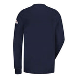Bulwark Long Sleeve Tagless Henley Shirt - Navy, Xl