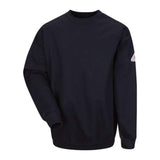 Bulwark Pullover Crewneck Sweatshirt - Cotton/Spandex Blend - Navy, M