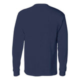 Hanes Authentic Long Sleeve Pocket T-Shirt - Navy, M