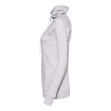 Mv Sport Womens Space-Dyed Cowl Neck Sweatshirt - Ash, L