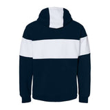 J. America Varsity Fleece Colorblocked Hooded Sweatshirt - Navy, M