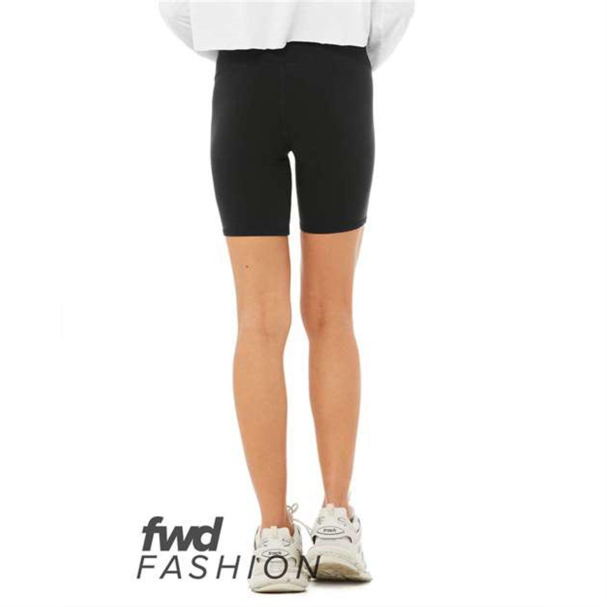 Bella + Canvas Fwd Fashion Women'S High Waist Biker Shorts - Black, Xl