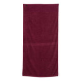 Q-Tees Velour Beach Towel - Maroon, One Size