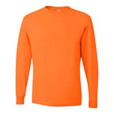 Jerzees Dri-Power Long Sleeve 50/50 T-Shirt - Safety Orange, L