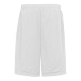 Badger Pro Mesh 9 Shorts With Pockets - White, Xl