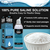 Shusher Care Saline Mist Spray – Drug-Free, Multi-Use Sterile Saline for Nasal, Wound & Piercing Care