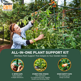 The C-BITE Maker Kit Plant Support System - with or without 5' Upright Garden Stakes