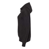 J. America Womens French Terry Sport Lace Scuba Hooded Pullover - Black, L