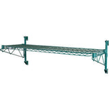 Nexel® Poly-Green® Adjustable Wall Mount Wire Shelving 1 Shelf Starter 60Wx24Dx14H