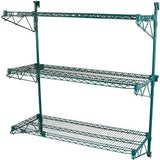 Nexel® Poly-Green® Adjustable Wall Mount Wire Shelving 3 Shelf Starter 42Wx14Dx54H