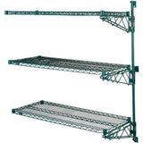 Nexel® Poly-Green® Adjustable Wall Mount Wire Shelving 3 Shelf Add On 72Wx18Dx54H