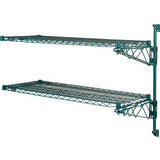 Nexel® Poly-Green® Adjustable Wall Mount Wire Shelving 2 Shelf Add On 36Wx24Dx34H