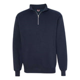 Bayside Usa-Made Quarter-Zip Pullover Sweatshirt - Navy, S