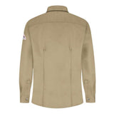 Bulwark Women'S Dress Uniform Shirt - Excel Fr Comfortouch - Khaki, L