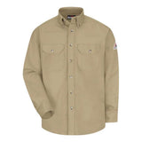 Bulwark Dress Uniform Shirt - Excel Fr Comfortouch - 7 Oz. - Khaki, L