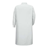 Red Kap Gripper-Front Pocketless Butcher Coat With Knit Cuffs - White, L