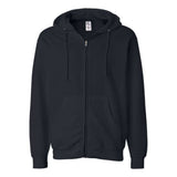 Independent Trading Co. Midweight Full-Zip Hooded Sweatshirt - Navy, S