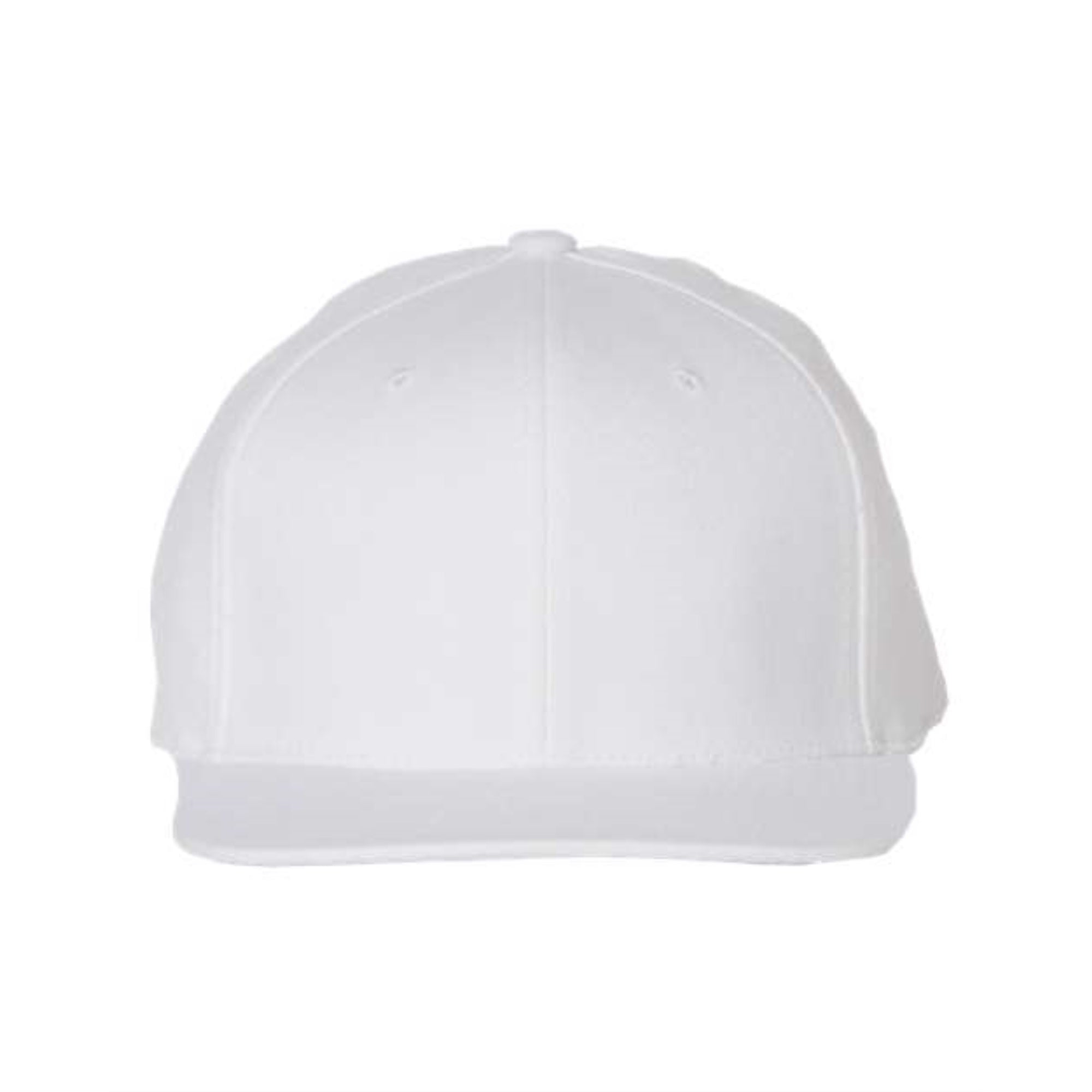 Flexfit 110 Flat Bill Snapback Cap - White, One Size