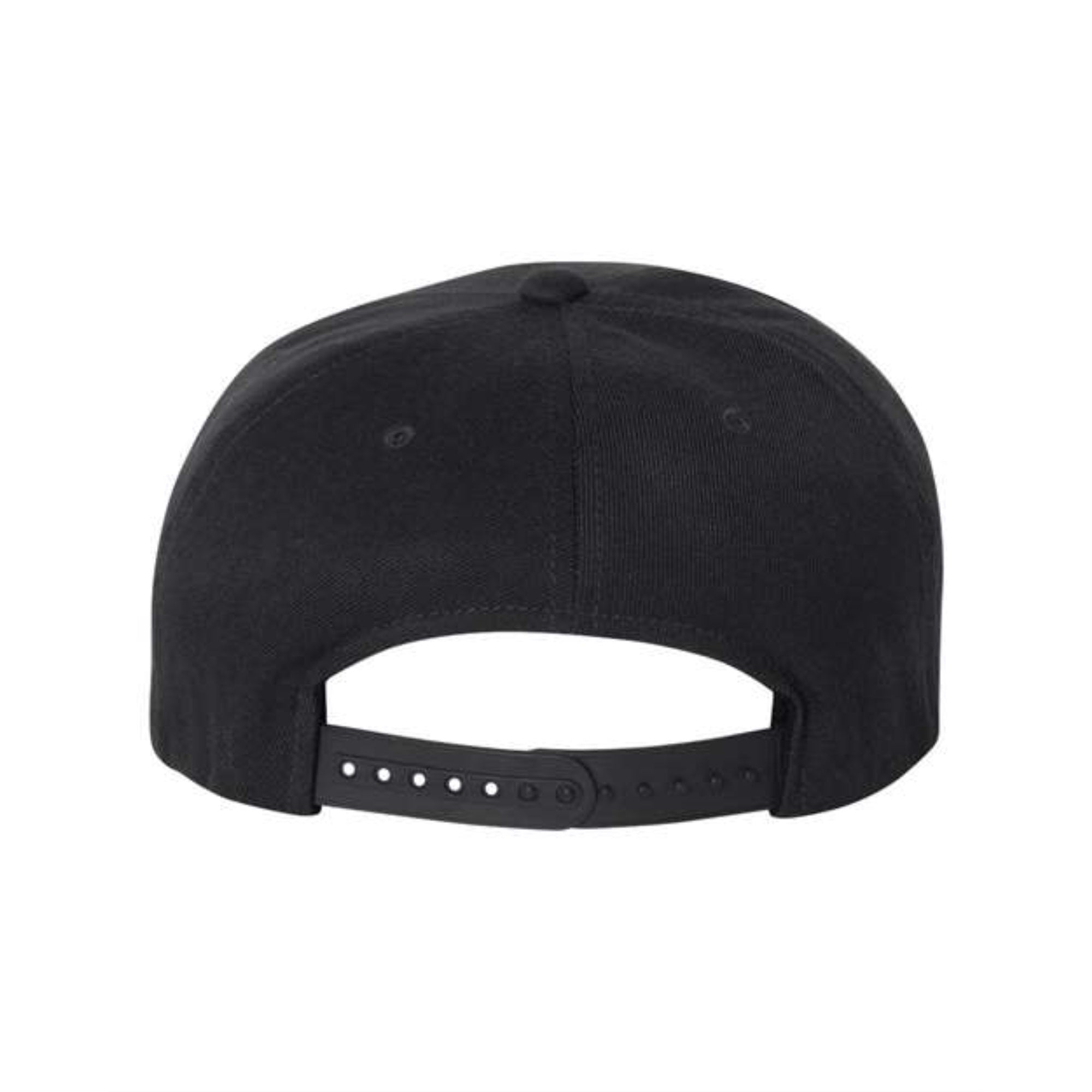 Flexfit 110 Flat Bill Snapback Cap - Black, One Size
