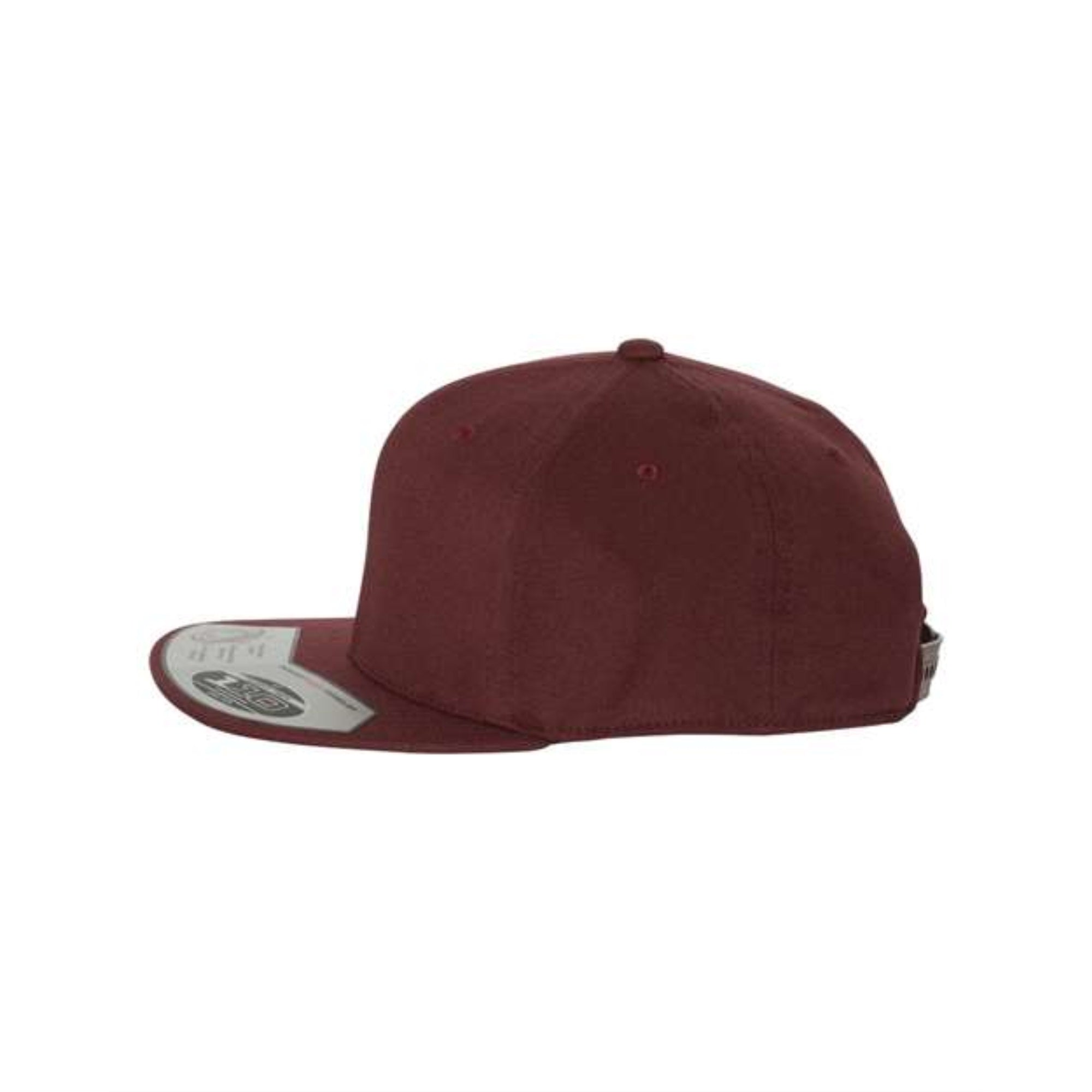 Flexfit 110 Flat Bill Snapback Cap - Maroon, One Size