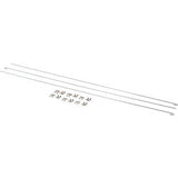 Nexel® 60L Rods & Clips For Solid Shelving Units Chrome (Set Of 3)