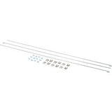 Nexel® 72L Rods & Clips For Wire Shelving Units Chrome (Set Of 3)