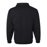 Jerzees Super Sweats Nublend Quarter-Zip Cadet Collar Sweatshirt - Black, M