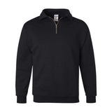 Jerzees Super Sweats Nublend Quarter-Zip Cadet Collar Sweatshirt - Black, M