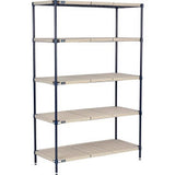Nexel® Nexelite® 5 Shelf Vented Plastic Mat Shelving Unit Starter 72W X 18D X 86H
