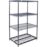 Nexel® 4 Shelf Nexelon® Blue Wire Shelving Unit Starter 1 Hd Shelf 60W X 24D X 63H