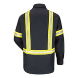 Bulwark Enhanced Visibility Uniform Shirt - Navy, Xl