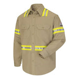 Bulwark Enhanced Visibility Uniform Shirt - Khaki, Xl