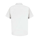 Red Kap Specialized Pocketless Polyester Work Shirt - White, M