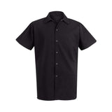 Chef Designs 100% Spun Polyester Cook Shirt - Black, L