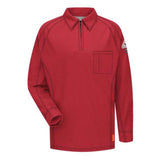 Bulwark Long Sleeve Polo Long Sizes - Red, Xlt