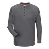 Bulwark Long Sleeve Henley - Charcoal, L