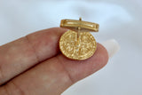 St. Benedict Cufflinks in Gold Vermeil