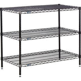Nexel® 3 Shelf Black Epoxy Wire Shelving Unit Starter 24W X 18D X 34H