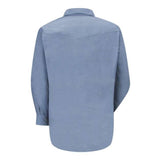 Red Kap Deluxe Western Style Long Sleeve Shirt Long Sizes - Light Blue, Xlt