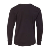Lat Youth Fine Jersey Long Sleeve Tee - Black, Xs