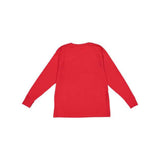 Lat Youth Fine Jersey Long Sleeve Tee - Red, S