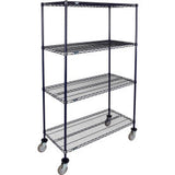 Nexel® 4 Shelf Truck Nexelon® 48W X 21D X 69H Polyurethane Swivel Casters