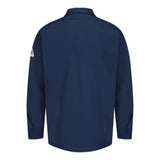 Bulwark Flame Resistant Excel Work Shirt Long Sizes - Navy, Xlt