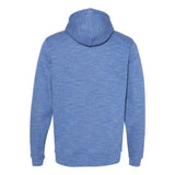 J. America Mlange Fleece Hooded Sweatshirt - Royal, M