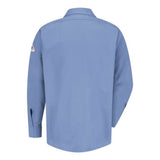 Bulwark Concealed-Gripper Pocketless Work Shirt - Light Blue, L